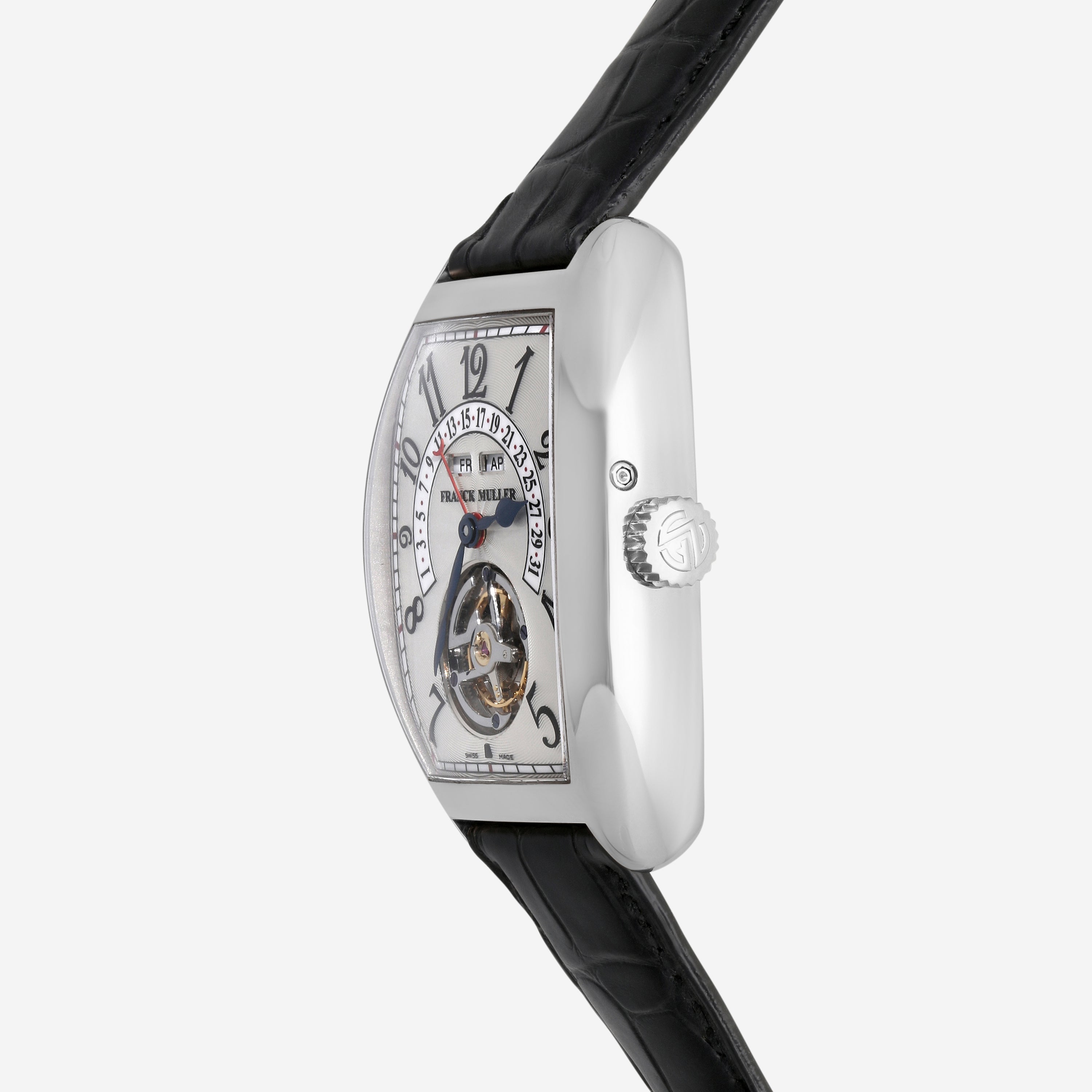 Franck Muller Cintree Curvex Tourbillon Master Calendar 18K White Gold Manual Wind Watch 7880TMC - THE SOLIST