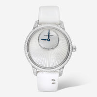 Jaquet Droz Petite Heure Minute 18K White Gold Diamond Automatic Ladies Watch J005004570