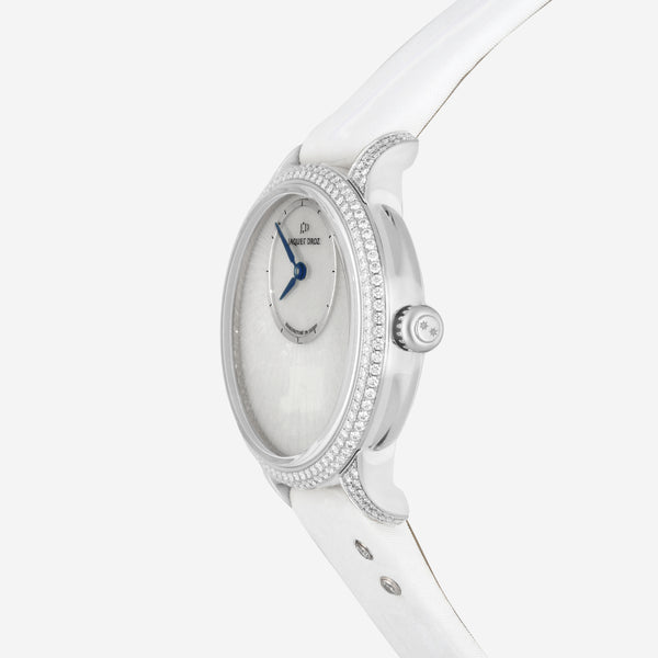 Jaquet Droz Petite Heure Minute 18K White Gold Diamond Automatic Ladies Watch J005004570