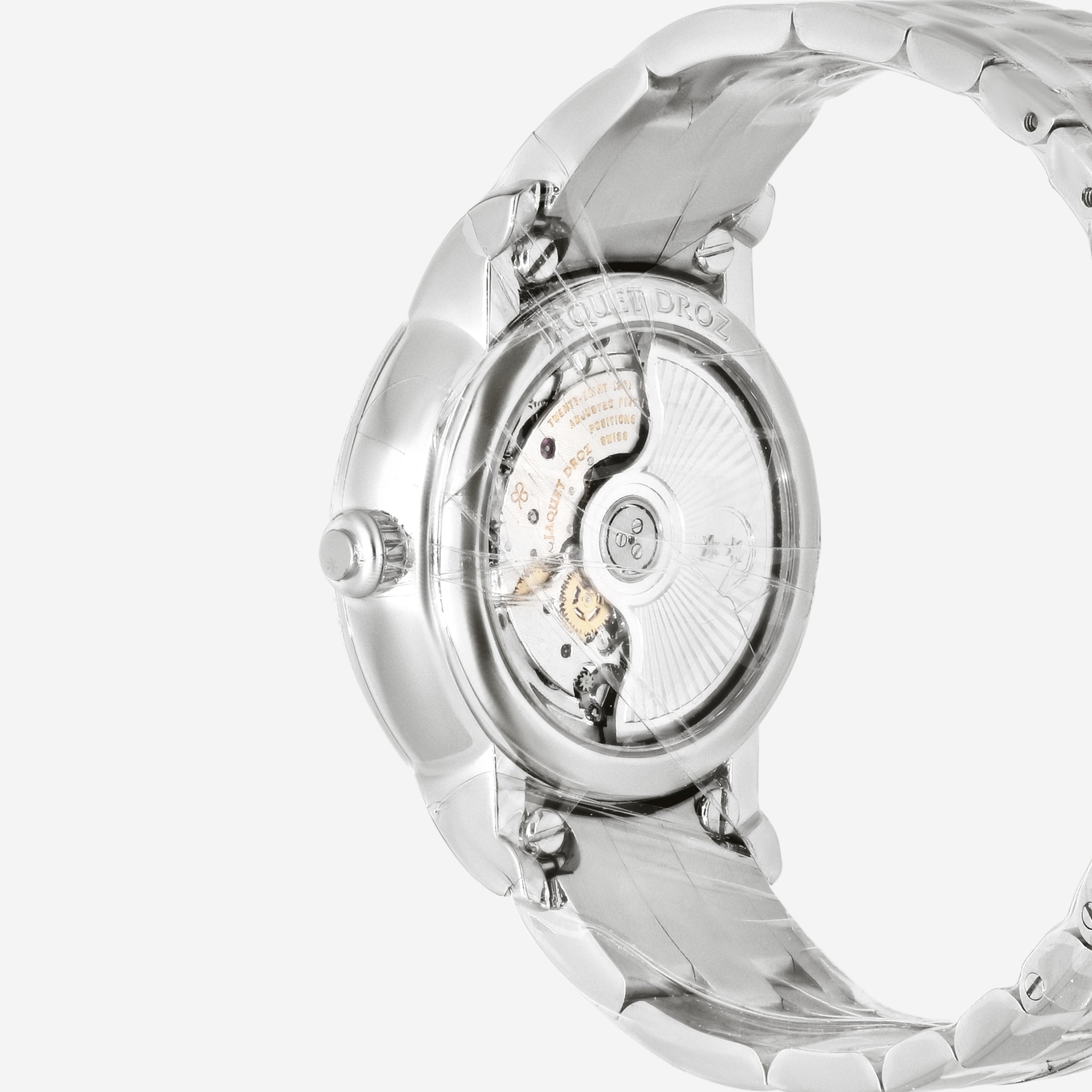 Jaquet Droz Petite Heure Minute Stainless Steel Diamond Automatic Ladies Watch J005000170