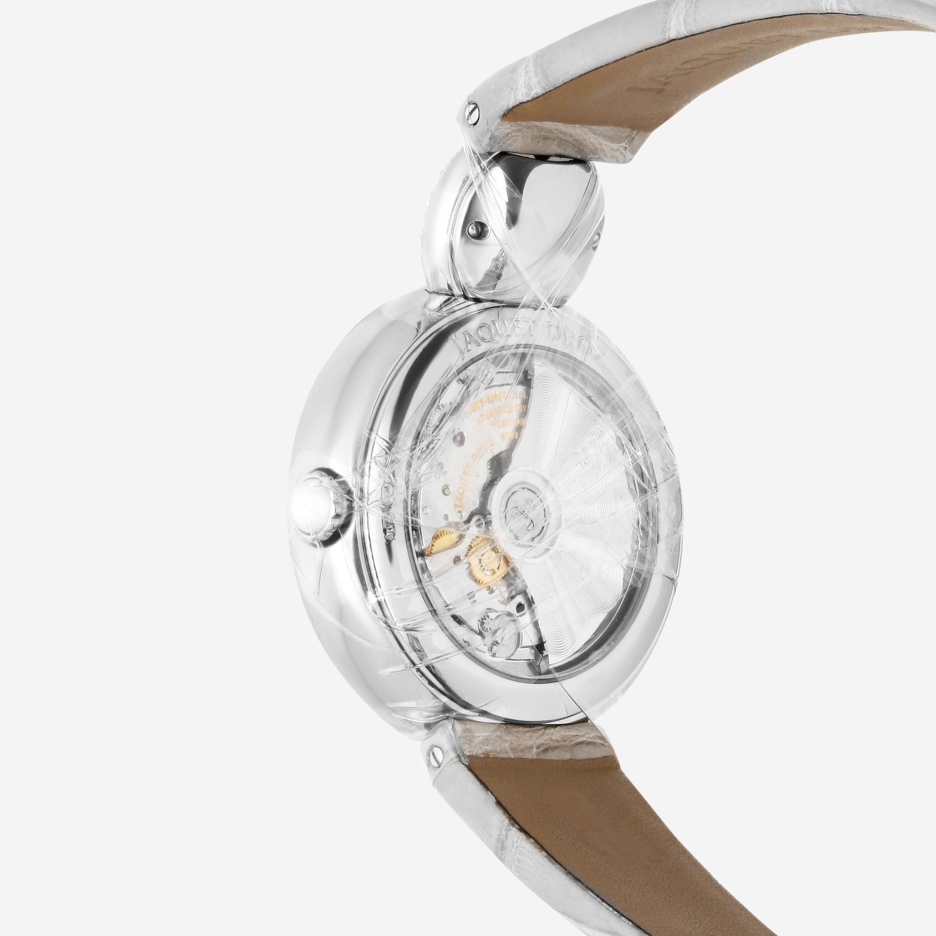 Jaquet Droz Petite Heure Minute 18K White Gold Diamond Automatic Ladies Watch J014504570