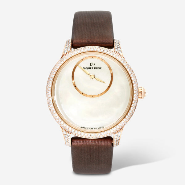 Jaquet Droz Petite Heure Minute 18K Rose Gold Diamond Automatic Ladies Watch J005003572