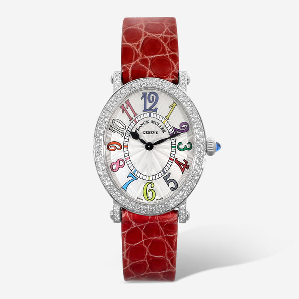 Franck Muller Infinity Oval Color Dreams 18K White Gold Diamond Quartz Ladies Watch 1632BQZCOLDRMVD