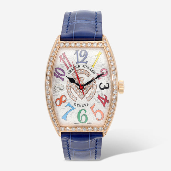Franck Muller Cintrée Curvex Color Dreams Limited Edition 18K Rose Gold Diamond Automatic Ladies Watch 5850SCATFOD1RCOLDRFMD