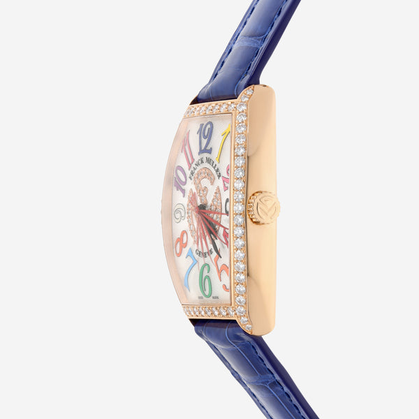 Franck Muller Cintrée Curvex Color Dreams Limited Edition 18K Rose Gold Diamond Automatic Ladies Watch 5850SCATFOD1RCOLDRFMD