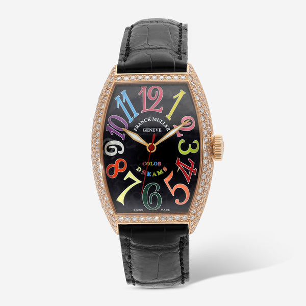 Franck Muller Cintrée Curvex Color Dreams 18K Rose Gold Diamond Automatic Ladies Watch 5850SCCOLDRMD