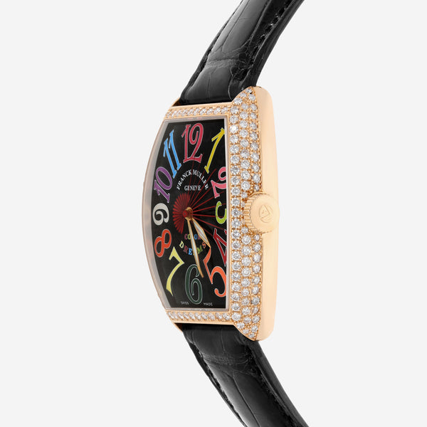 Franck Muller Cintrée Curvex Color Dreams 18K Rose Gold Diamond Automatic Ladies Watch 5850SCCOLDRMD
