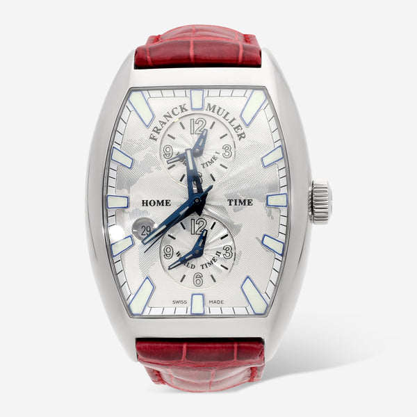 Franck Muller Cintrée Curvex Master Banker 18K White Gold GMT Automatic Men’s Watch 8880MBSCDTIND
