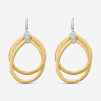 Marco Bicego Cairo 18K Yellow Gold & White Gold Diamond Drop Earrings OG325_B_YW
