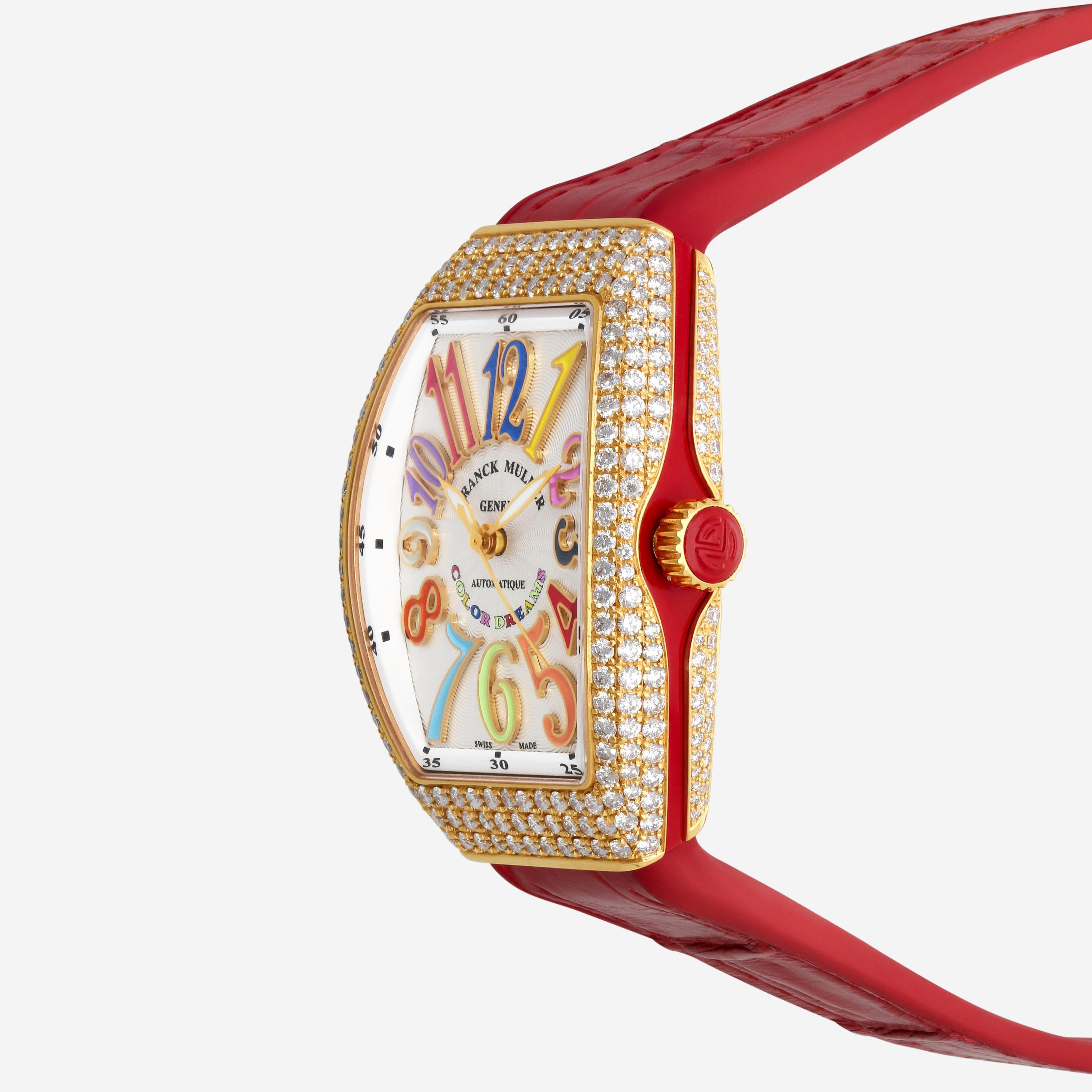 Franck Muller Vanguard Diamond 18K Rose Gold Automatic Ladies Watch V32SCATFOCOL