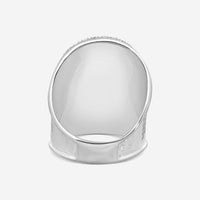 Marco Bicego Lunaria 18K White Gold Diamond Large Band Ring Sz. 7 AB552_B_W_02