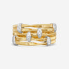 Marco Bicego Marrakech Onde 18K Yellow & White Gold Diamond Ring Sz. 7 AG340_B_Y