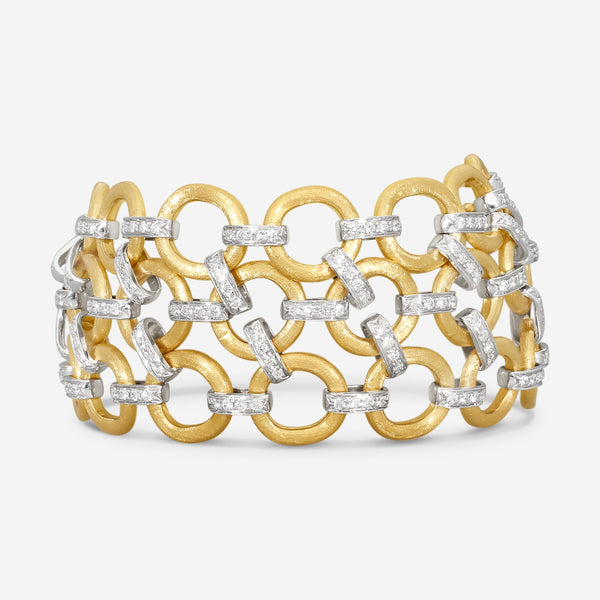 Marco Bicego Jaipur Link 18K Yellow & White Gold Diamond Bracelet BB2661_B_YW_Q6