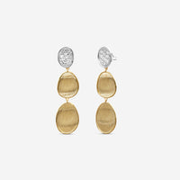 Marco Bicego Lunaria 18K Yellow & White Gold Diamond Drop Earrings OB1465_B_YW_Q6