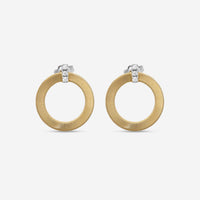 Marco Bicego Masai 18K Yellow & White Gold Diamond Hoop Earrings OG378_B1_YW_M5