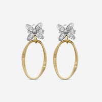 Marco Bicego Marrakech Onde 18K Yellow & White Gold Diamond Earrings OG394_B3_YW_M5