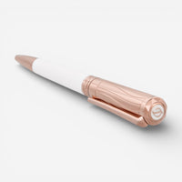 S.T. Dupont Liberté White Lacquer & Rose Gold Ballpoint Pen DP465398 - THE SOLIST