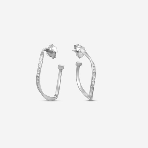 Marco Bicego Marrakech 18K White Gold Diamond Earrings OG406_B_W_01