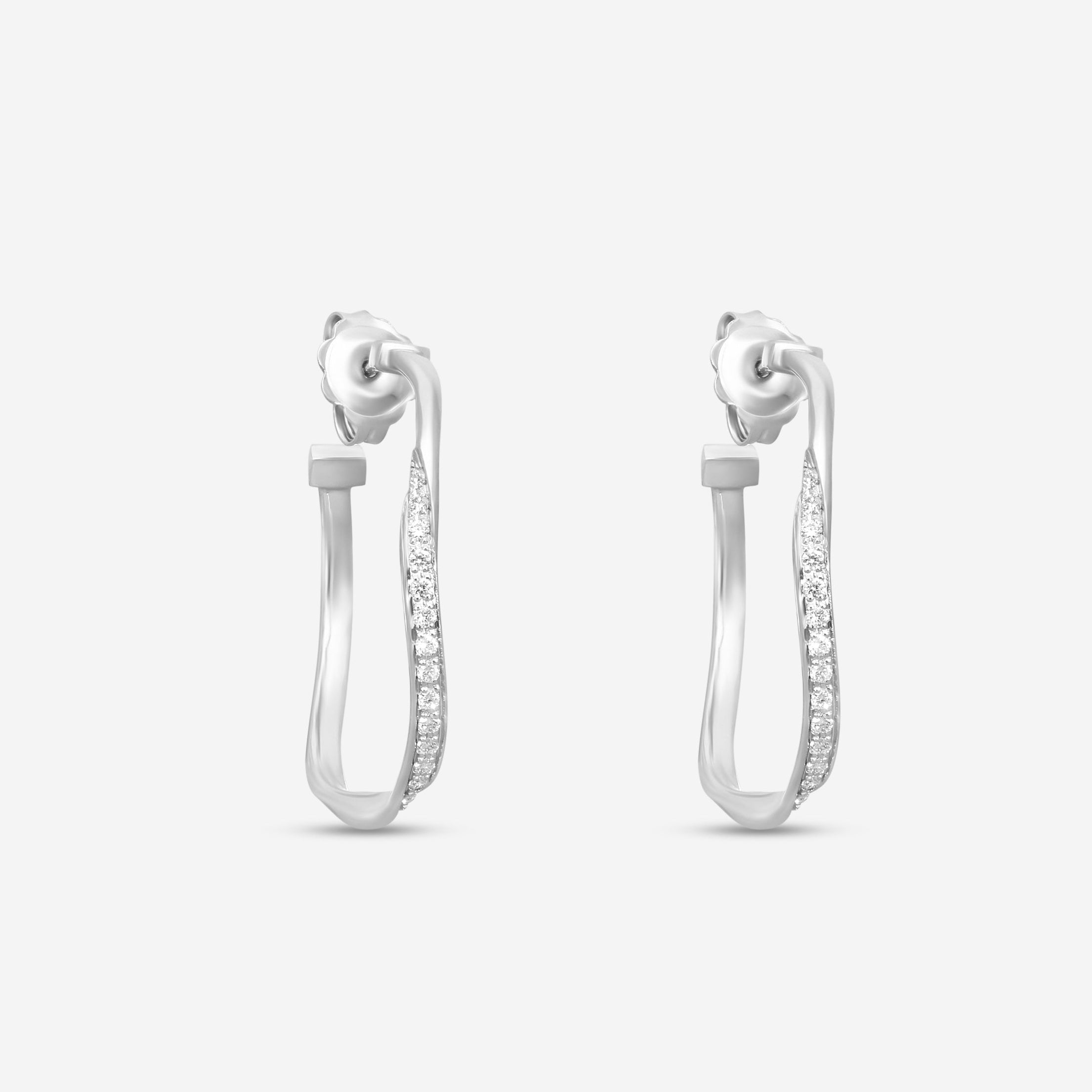 Marco Bicego Marrakech 18K White Gold Diamond Hoop Earrings OG406_B_W_01 - THE SOLIST