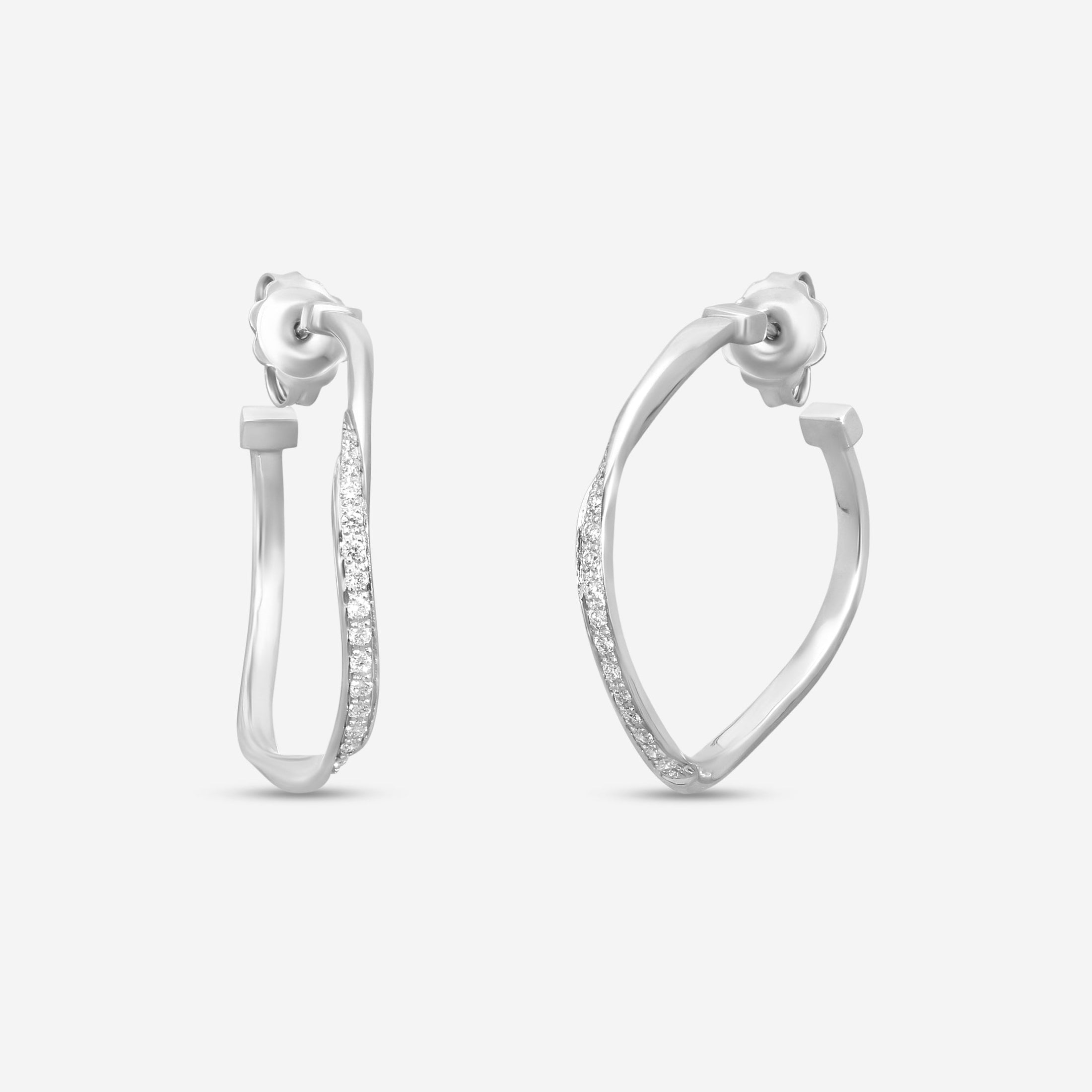 Marco Bicego Marrakech 18K White Gold Diamond Hoop Earrings OG406_B_W_01 - THE SOLIST