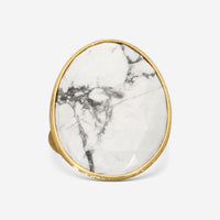 Marco Bicego Lunaria 18K Yellow Gold Howlite Signet Ring Sz. 7 AB564_HO01_Y_02