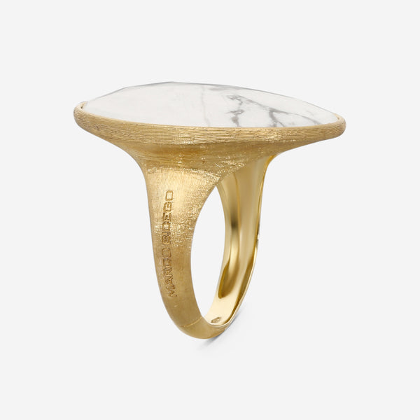 Marco Bicego Lunaria 18K Yellow Gold Howlite Signet Ring Sz. 7 AB564_HO01_Y_02