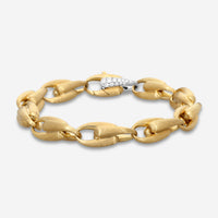 Marco Bicego Lucia 18K Yellow & White Gold Diamond Wide Chain Bracelet BB2374_B_YW_Q6