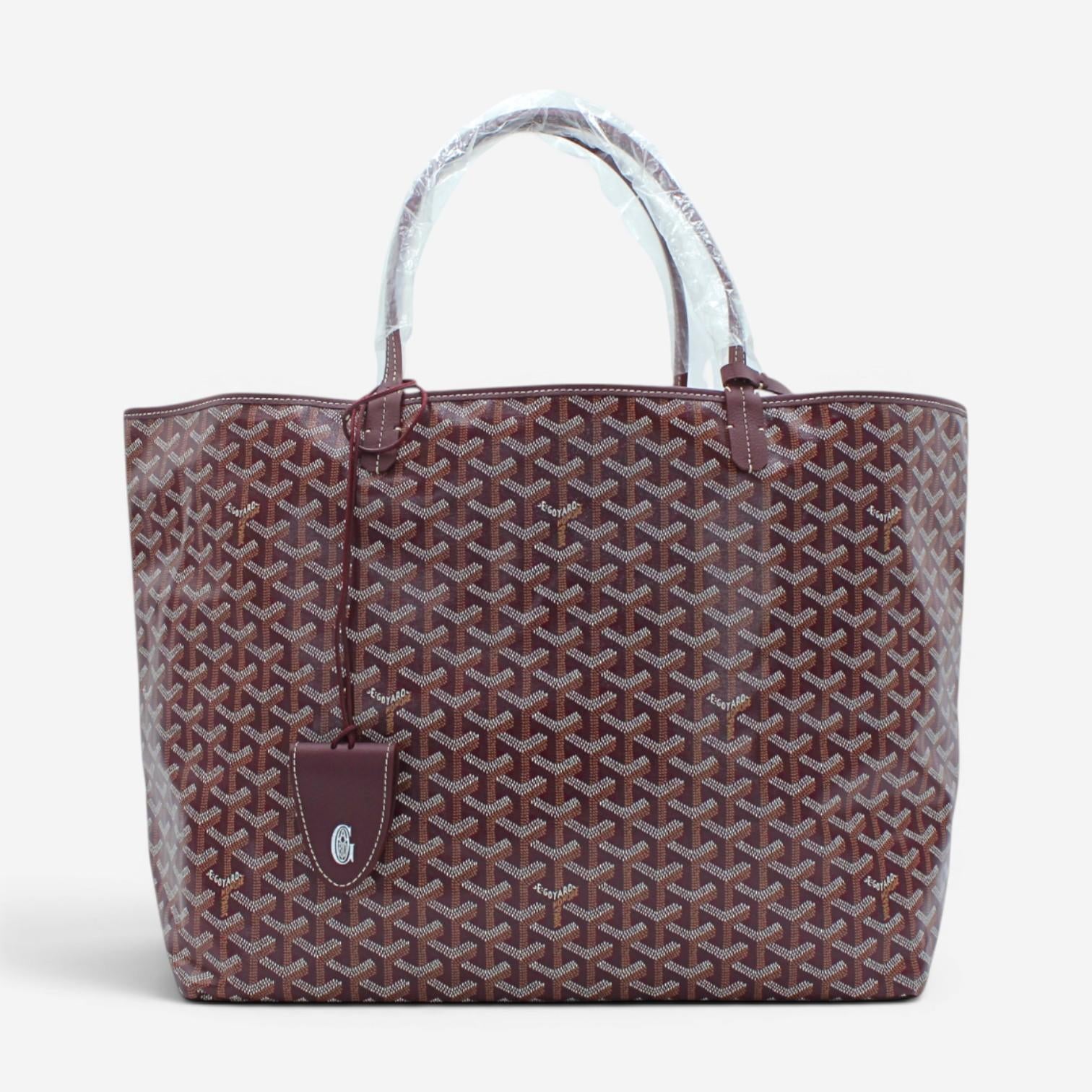 Goyard Saint Louis GM Burgundy Coated Canvas Tote Bag 2600038788710