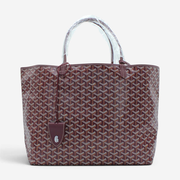 Goyard Saint Louis GM Burgundy Coated Canvas Tote Bag 2600038788710