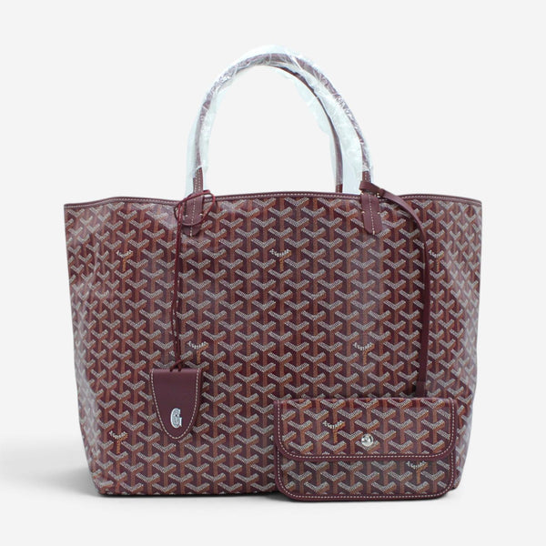 Goyard Saint Louis GM Burgundy Coated Canvas Tote Bag 2600038788710