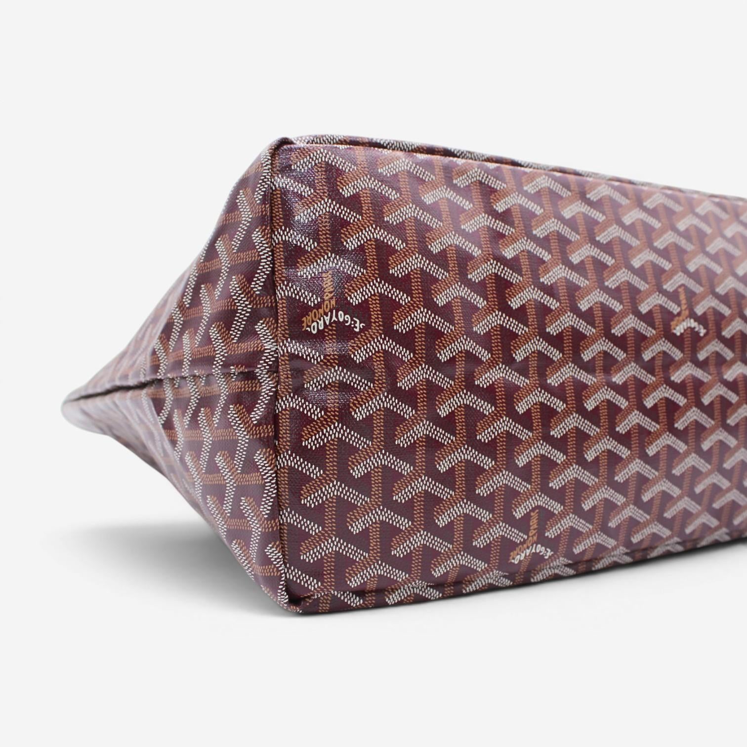 Goyard Saint Louis GM Burgundy Coated Canvas Tote Bag 2600038788710