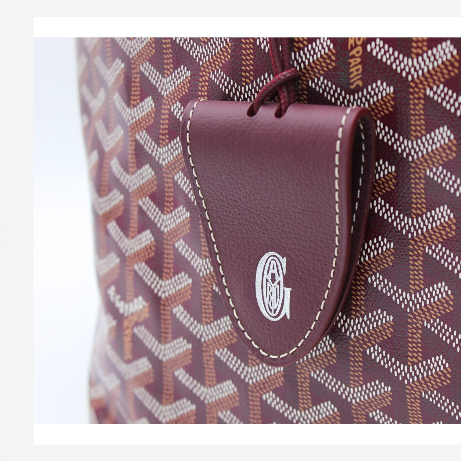 Goyard Saint Louis GM Burgundy Coated Canvas Tote Bag 2600038788710
