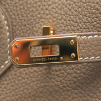 Hermes Birkin 25 Etoupe Togo Leather Handbag 041344CC