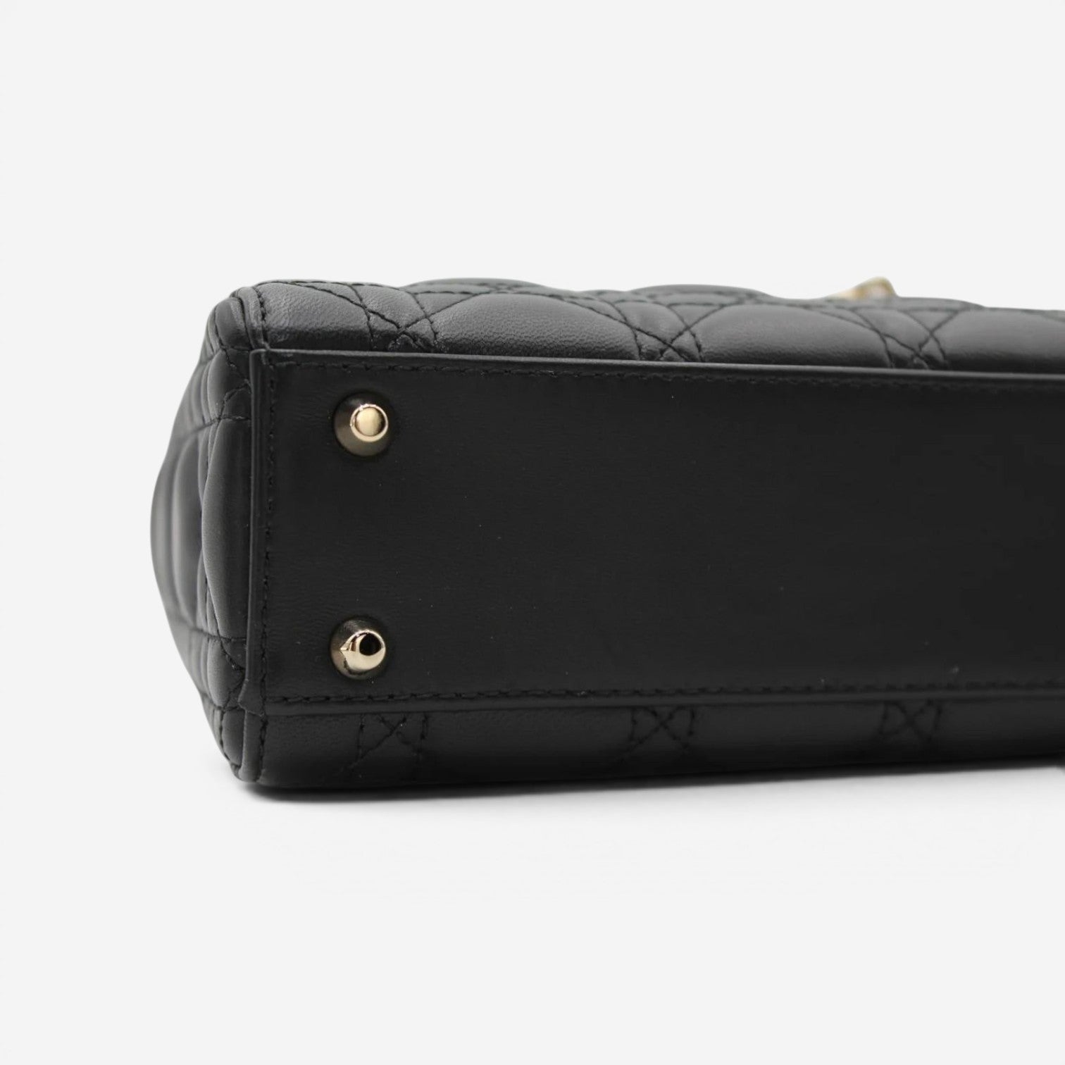 Christian Dior Lady Dior Mini Black Leather Handbag M0505ONGE