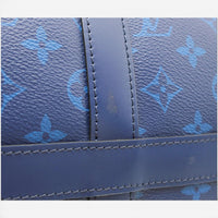 Louis Vuitton Keepall Bandoulière 50 Marron & Blue Monogram Canvas Duffel Bag M4
