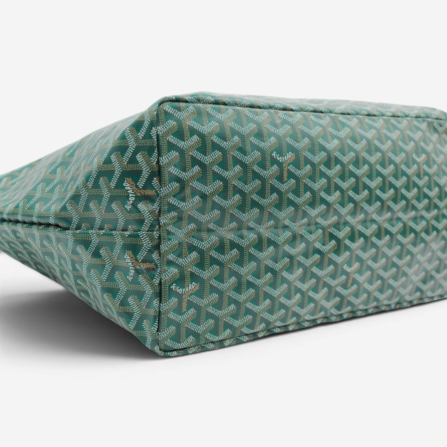 Goyard Saint Louis GM Green Coated Canvas Tote Bag 2600038794926