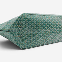 Goyard Saint Louis GM Green Coated Canvas Tote Bag 2600038794926