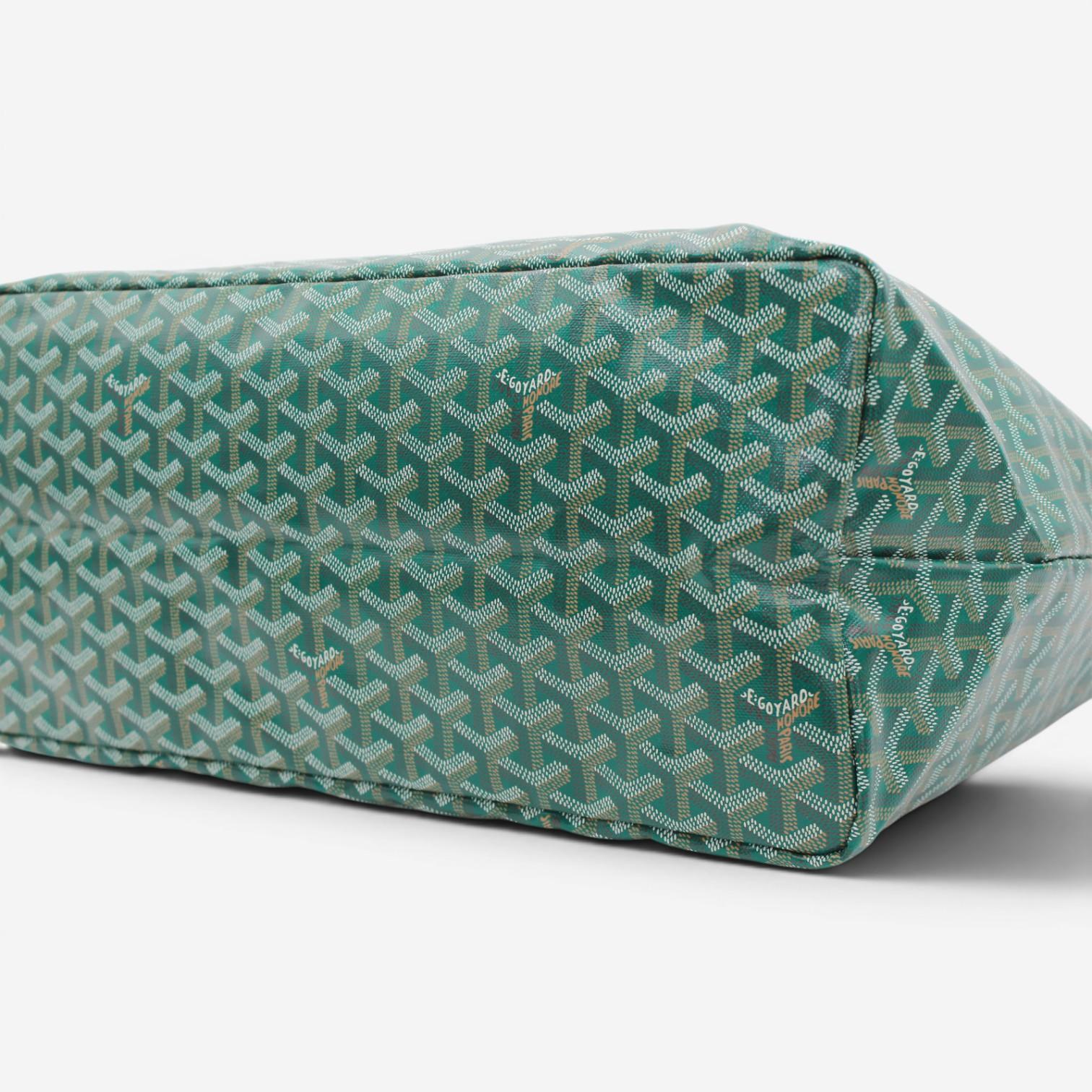 Goyard Saint Louis GM Green Coated Canvas Tote Bag 2600038794926