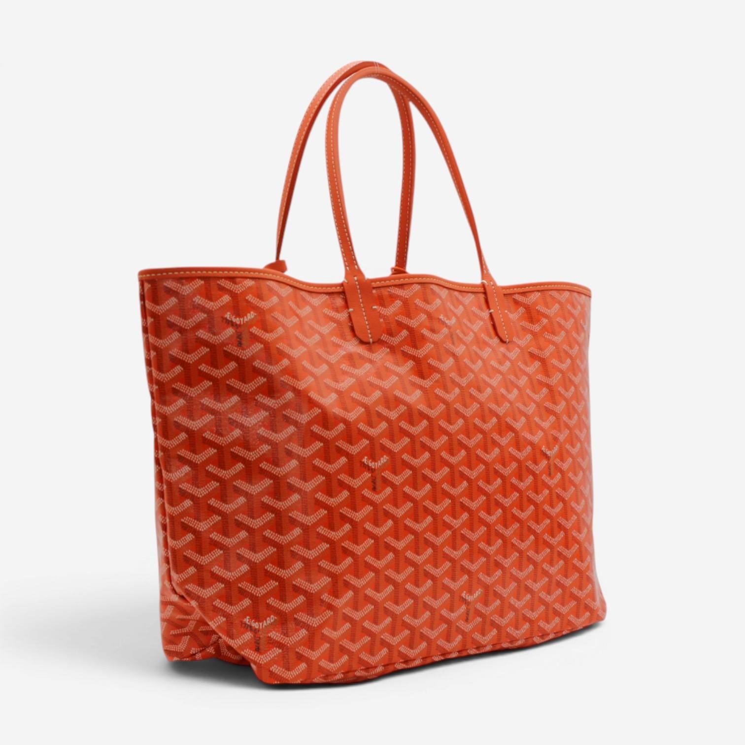 Goyard Saint Louis PM Orange Coated Canvas Tote Bag 2600038794971