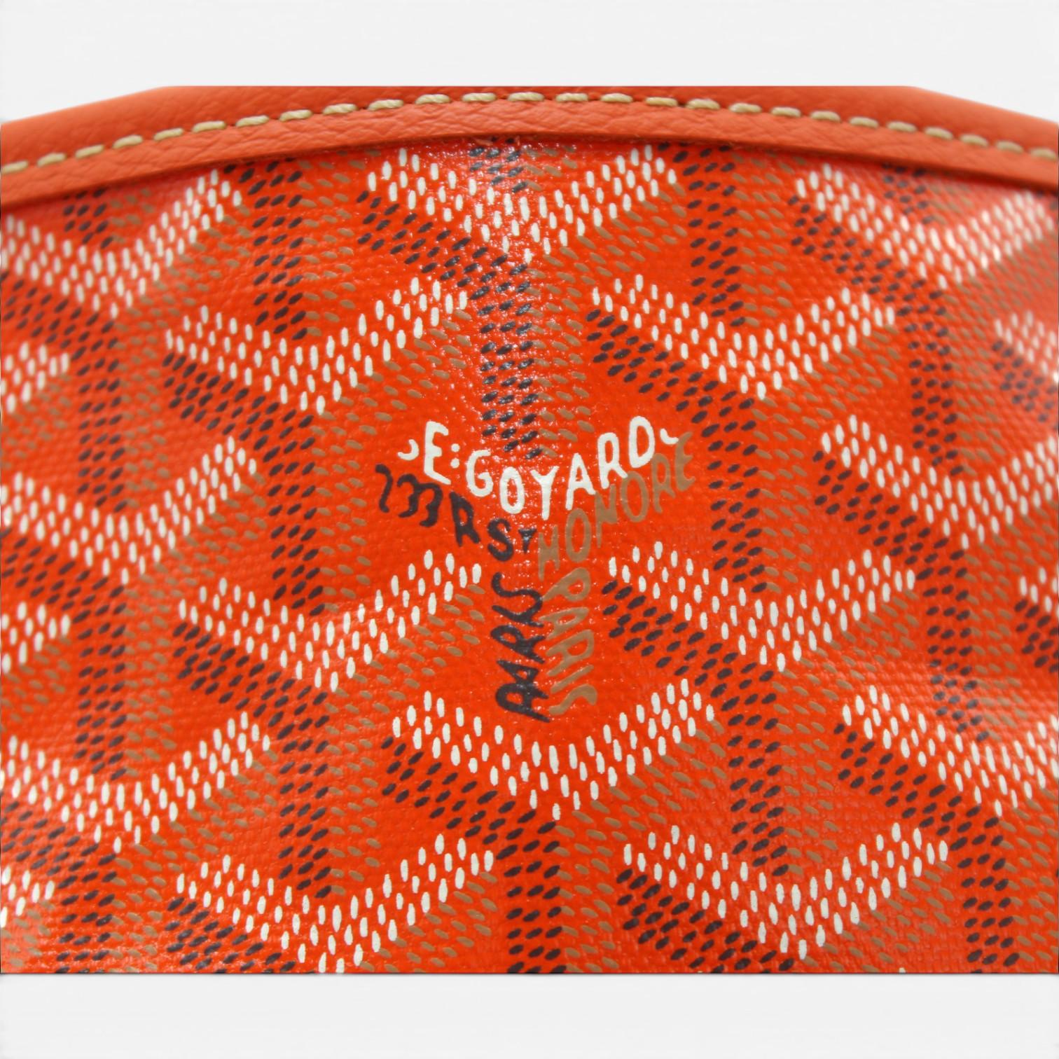 Goyard Saint Louis PM Orange Coated Canvas Tote Bag 2600038794971