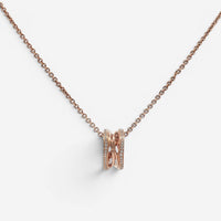 Bulgari B.zero1 18K Rose Gold Diamond Pendant Necklace SVE6CC