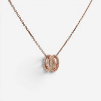 Bulgari B.zero1 18K Rose Gold Diamond Pendant Necklace SVE6CC