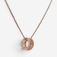Bulgari B.zero1 18K Rose Gold Diamond Pendant Necklace SVE6CC