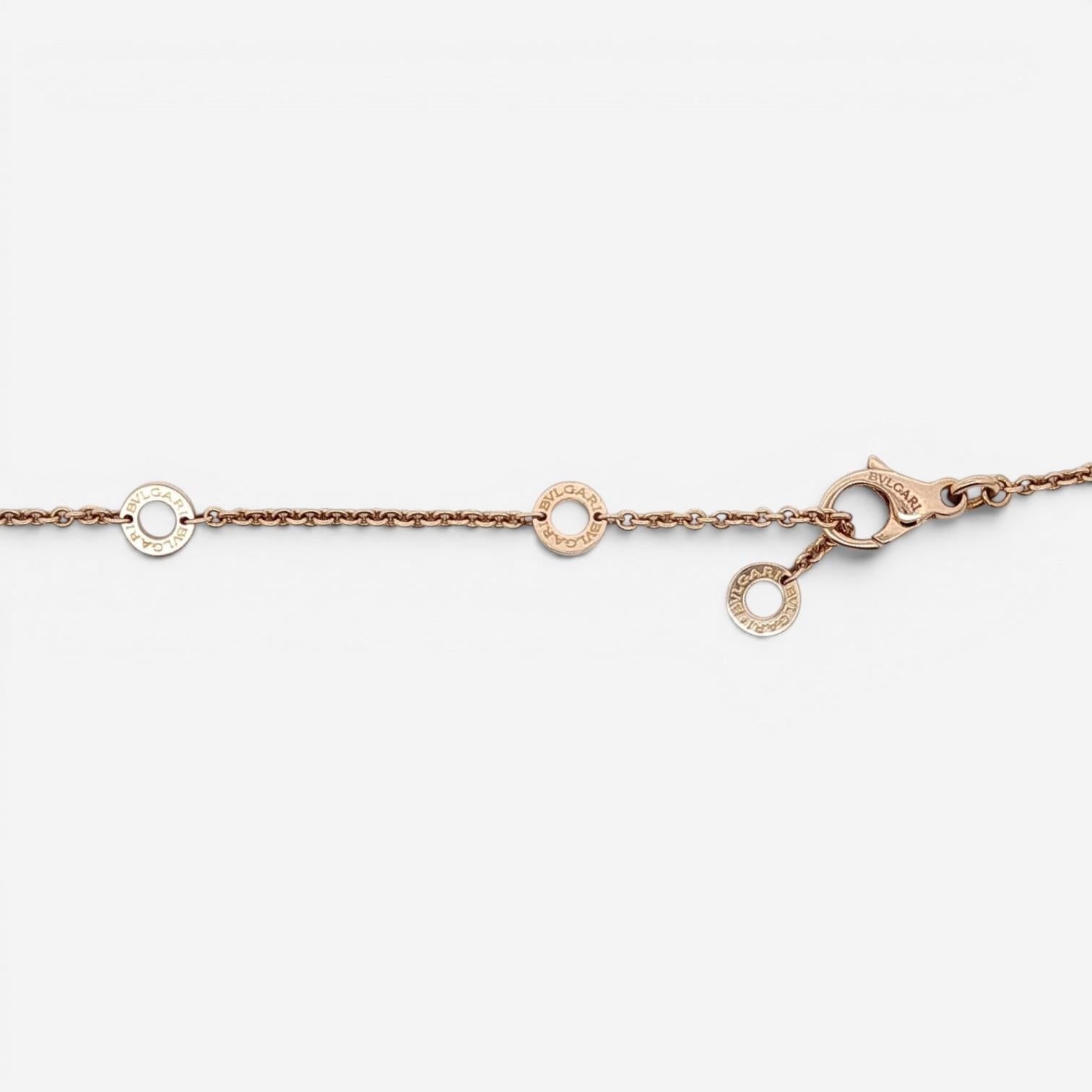 Bulgari B.zero1 18K Rose Gold Diamond Pendant Necklace SVE6CC