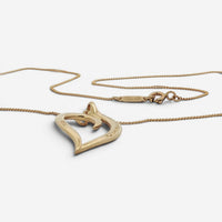 Tiffany & Co. Leaf Heart 18K Yellow Gold Pendant Necklace Leaf