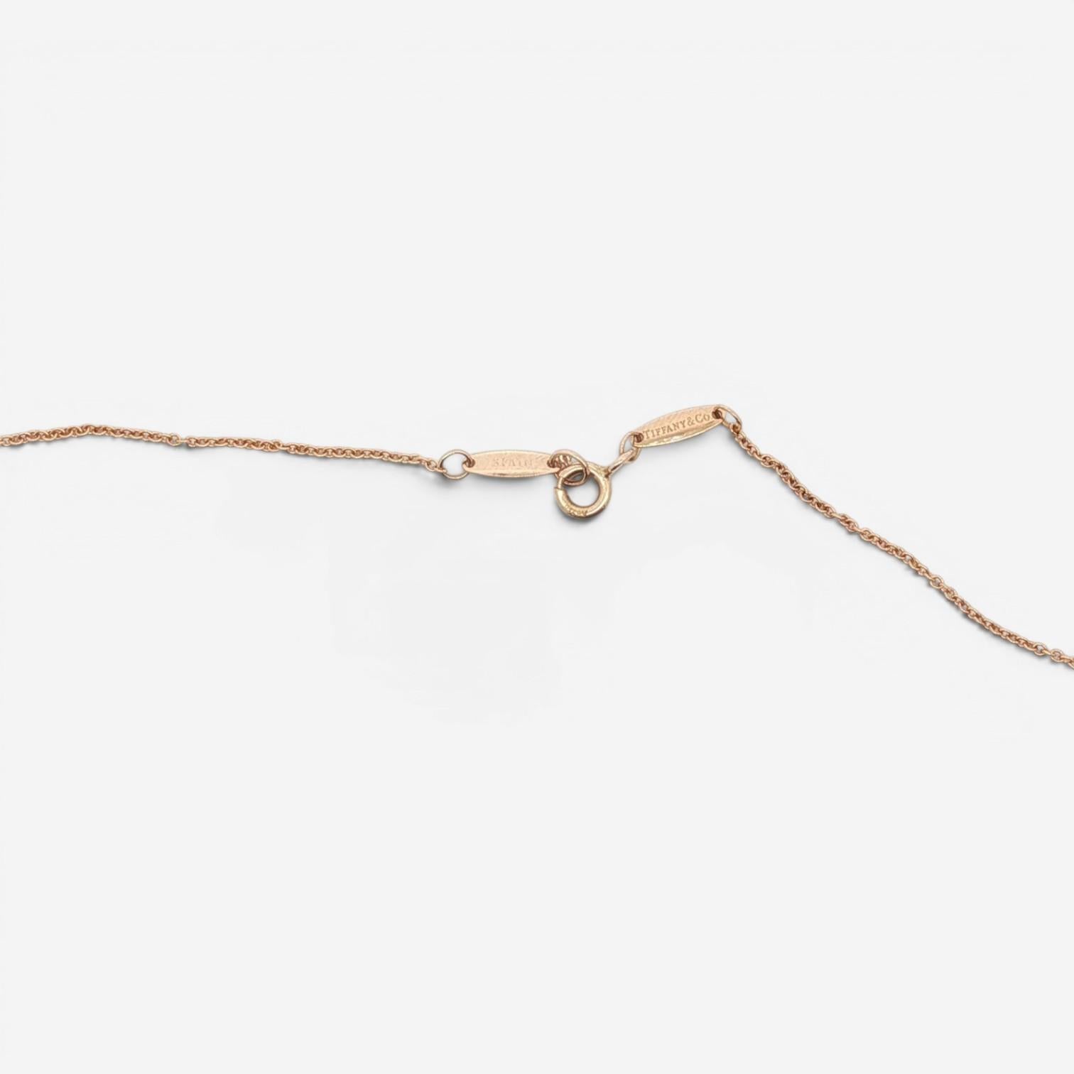 Tiffany & Co. Diamond by the Yard 18K Rose Gold Pendant Necklace 33079397