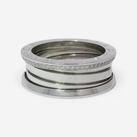Bulgari B.zero1 18K White Gold Diamond Band Ring Sz. 9.5 Y8AXRR
