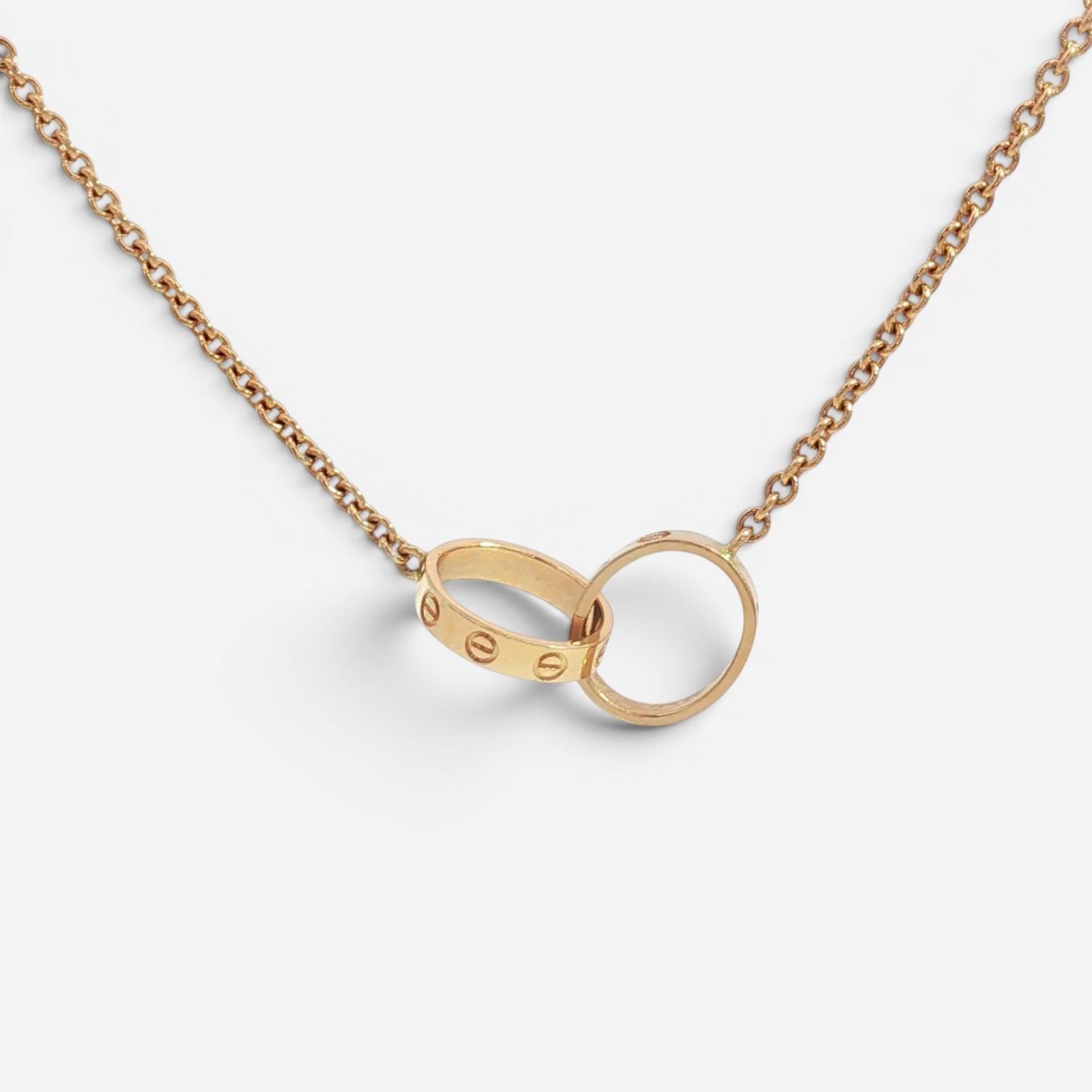 Cartier Love 18K Rose Gold Pendant Necklace B7212300