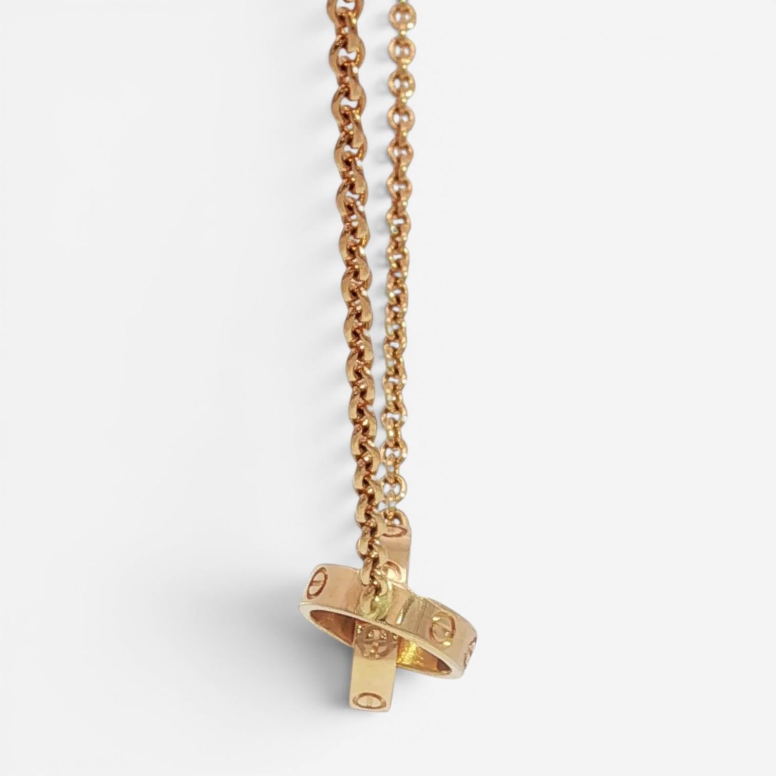 Cartier Love 18K Rose Gold Pendant Necklace B7212300