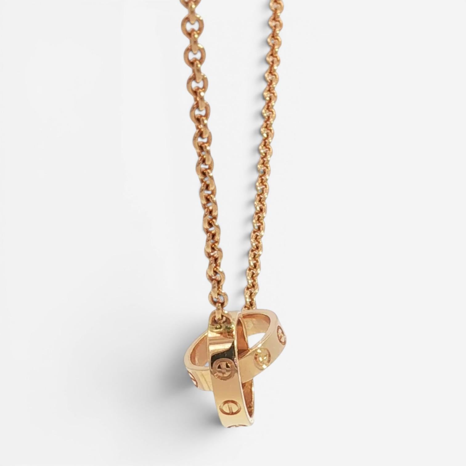Cartier Love 18K Rose Gold Pendant Necklace B7212300